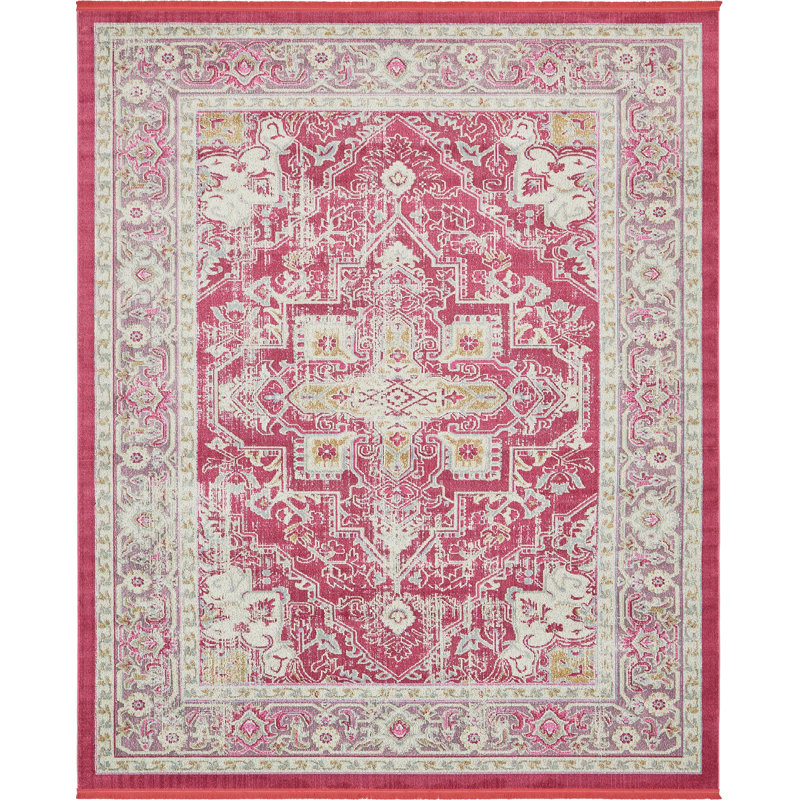 Bungalow Rose Lonerock European Pink Area Rug & Reviews Wayfair